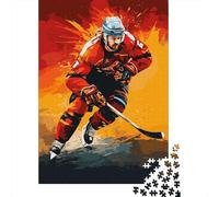 1000 Piece Jigsaw Puzzle for Adults, Ice Hockey Player, 70x50cm/1000pcs, Screen-Free Winter Activity, Weekend Downtime And Cosy Evenings