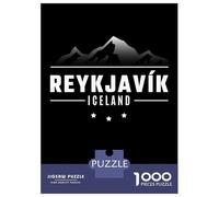 1000 Piece Jigsaw Puzzle for Adults, Iceland Iceland Reykjavk Artwork, Stress Relief Activity, Winter Indoor Entertainment, Premium Puzzle Pieces, 70x50cm/1000pcs