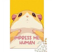 1000 Piece Jigsaw Puzzle for Adults, Impress Me, Human - Hamster Art