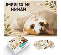 1000 Piece Jigsaw Puzzle for Adults, Impress Me, Human - Upside Down Cat | For a puzzle gift during the festive season: Adult jigsaw puzzle with 1000 pieces suits calm, screen-free leisure.