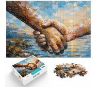 1000 Piece Jigsaw Puzzle for Adults, Impressionistic Hands Holding Painting | For holiday gatherings and quieter moments, this adult jigsaw puzzle with 1000 pieces creates puzzle time on colder days.