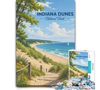 1000 Piece Jigsaw Puzzle for Adults, Indiana Dunes NationalPark | For a useful gift beyond Christmas Day: Adult jigsaw puzzle with 1000 pieces fits long December evenings.