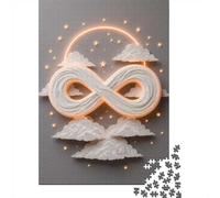 1000 Piece Jigsaw Puzzle for Adults, Infinity Symbol with Clouds and Stars