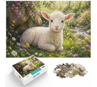 1000 Piece Jigsaw Puzzle for Adults, Innocent little lamb | For puzzle time at home: Adult jigsaw puzzle with 1000 pieces gives adult puzzlers a calm activity to return to.