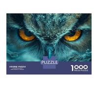 1000 Piece Jigsaw Puzzle for Adults, Intense Owl Gaze Artwork, Stress Relief Activity, Seasonal Gift Choice, Premium Puzzle Pieces, 70x50cm/1000pcs