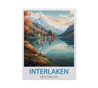 1000 Piece Jigsaw Puzzle for Adults，Interlaken Switzerland，Wood Puzzle - for Adults Teens Educational Toys Gifts（75x50cm）-CK98