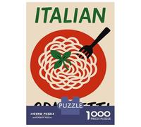 1000 Piece Jigsaw Puzzle for Adults, Italian Spaghetti Artwork, Challenging Brain Teaser, Festive Season Fun, Durable Puzzle Pieces, 38x26cm/1000pcs