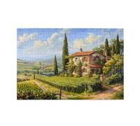 1000 Piece Jigsaw Puzzle for Adults,Italy Tuscan, Puzzles with Letters on Back, Challenging Puzzle for Game Night Home Décor, 19.7 x 29.5