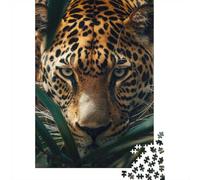1000-Piece Jigsaw Puzzle for Adults, Jaguar In The Jungle, 52x38cm/1000pcs, Shared Puzzle Activity, Quiet Home Time And Time Together