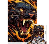 1000 Piece Jigsaw Puzzle for Adults Jaguar Untamed Rage Educational Games For Family Fun Toy Wall Decor Enhance Love between Couples (38x26cm)