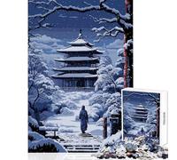 1000 Piece Jigsaw Puzzle for Adults Japan Monastery Pixel Art Happy Indoor Family Gathering Fun Perfect Holiday Celebration Present (38x26cm)
