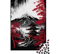 1000-Piece Jigsaw Puzzle for Adults, Japanese Architecture Ink, 70x50cm/1000pcs, Shared Puzzle Activity, Quiet Home Time And Friends And Family