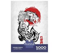 1000 Piece Jigsaw Puzzle for Adults Japanese Kitsune Zen Fox Adult Jigsaw Puzzle Toy Wall Decor Precision Cutting Unique Gifts for Birthday And Christmas 38x26cm/1000pcs