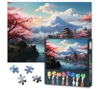 1000 Piece Jigsaw Puzzle for Adults -Japanese Landscape Puzzle - Mount Fuji Art Family Activity & Great Gift for Seniors and Friends - Finished Size is 27.5"x19.6"/70 * 50cm