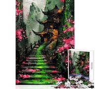 1000 Piece Jigsaw Puzzle for Adults Japanese Poison Way Brain Teaser Game Presents for Women Toy Wall Decor Birthday Present, Gifts, (38x26cm)