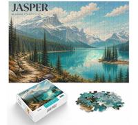 1000 Piece Jigsaw Puzzle for Adults, Jasper National Park Landscape | For after-work downtime: Adult jigsaw puzzle with 1000 pieces works well for solo leisure or shared family time.