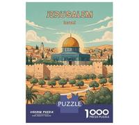 1000 Piece Jigsaw Puzzle for Adults Jerusalem, Israel Travel Poster Jigsaw for Adults Relaxing Games Stress Reliever Birthday And Unique Gifts 70x50cm/1000pcs