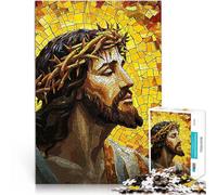 1000 Piece Jigsaw Puzzle for Adults Jesus Christ Mosaic Intellektuelles Spiel Künstlersammlung, Bildende Kunst52x38cm