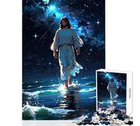 1000 Piece Jigsaw Puzzle for Adults Jesus Walking Water Home Decoration Toys Art Work Gift Educational Game Difficult And Challenge Size 38x26cm