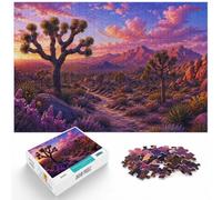 1000 Piece Jigsaw Puzzle for Adults, Joshua Tree National Park Poster | For the festive season, this adult jigsaw puzzle with 1000 pieces offers adults a patient challenge for colder days.