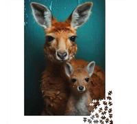 1000 Piece Jigsaw Puzzle for Adults Kangaroo Baby with Mother Jigsaw for Adults Hands-on Game Improve Memory Birthday And Unique Gifts 52x38cm/1000pcs