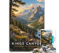 1000 Piece Jigsaw Puzzle for Adults, Kings Canyon Mountain River Sunset | For adults who enjoy puzzles over the holidays, this adult jigsaw puzzle with 1000 pieces suits quiet days around New Year.