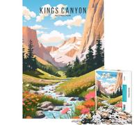 1000 Piece Jigsaw Puzzle for Adults Kings Canyon National Park Jigsaw for Adults Toy Wall Decor For Family Fun for Is Ideal As A Gifts (Size 38x52cm)