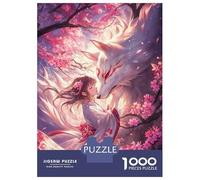 1000 Piece Jigsaw Puzzle for Adults Kitsune Ethereal Bond Jigsaw Puzzle Toy Wall Decor Wall Decoration Difficult And Challenge 70x50cm/1000pcs