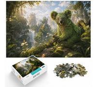1000 Piece Jigsaw Puzzle for Adults, Koala made of leaves in a jungle | For a useful gift beyond Christmas Day, this adult jigsaw puzzle with 1000 pieces turns winter downtime into puzzle time.