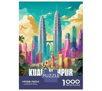 1000 Piece Jigsaw Puzzle for Adults Kuala Lumpur Malaysia Jigsaw Toy Wall Decor Difficult Hard Unique Gifts for Birthday And Christmas 52x38cm/1000pcs