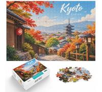 1000 Piece Jigsaw Puzzle for Adults, Kyoto Japan Street View Illustration | For holiday gatherings and quieter moments, this adult jigsaw puzzle with 1000 pieces fits relaxed evenings through December.