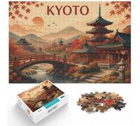 1000 Piece Jigsaw Puzzle for Adults, Kyoto Japanese Architecture Travel | For cold evenings at home, this adult jigsaw puzzle with 1000 pieces works as both a festive gift and an indoor activity.