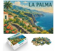 1000 Piece Jigsaw Puzzle for Adults, La Palma Coastal Landscape | For a puzzle gift during the festive season: Adult jigsaw puzzle with 1000 pieces gives adults a calm winter activity.
