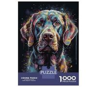 1000 Piece Jigsaw Puzzle for Adults Labrador Painting Jigsaw Toy Wall Decor Difficult Hard Unique Gifts for Birthday And Christmas 52x38cm/1000pcs