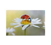1000 Piece Jigsaw Puzzle for Adults,Ladybug Daisy, Puzzles with Letters on Back, Challenging Puzzle for Game Night Home Décor, 19.7 x 29.5