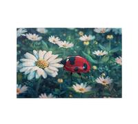 1000 Piece Jigsaw Puzzle for Adults,Ladybug Daisy, Puzzles with Letters on Back, Challenging Puzzle for Game Night Home Décor, 19.7 x 29.5