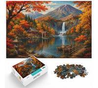 1000 Piece Jigsaw Puzzle for Adults, Lake Chuzenji Japan Autumn Landscape | For relaxed days after Christmas: Adult jigsaw puzzle with 1000 pieces works well for shared time during the holidays.