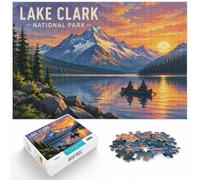 1000 Piece Jigsaw Puzzle for Adults, Lake Clark National Park Poster | For winter weekends, this adult jigsaw puzzle with 1000 pieces offers for the Christmas break.
