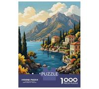 1000 Piece Jigsaw Puzzle for Adults Lake Como Italy Travel Jigsaw for Adults Hands-on Game Improve Memory Birthday And Unique Gifts 52x38cm/1000pcs