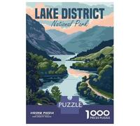 1000 Piece Jigsaw Puzzle for Adults, Lake District Artwork, Mindfulness Activity, Winter Indoor Entertainment, Premium Puzzle Pieces, 52x38cm/1000pcs