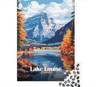 1000 Piece Jigsaw Puzzle for Adults, Lake Louise, Canada, 52x38cm/1000pcs, Family Activity And Quiet Winter Weekends