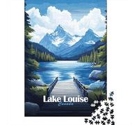 1000-Piece Jigsaw Puzzle for Adults, Lake Louise Canada, 52x38cm/1000pcs, Gift for Puzzle Lovers, Screen-Free Leisure And Time at Home
