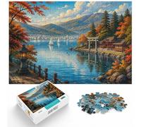 1000 Piece Jigsaw Puzzle for Adults, Lake Suwa Japan Autumn Landscape | For New Year downtime, this adult jigsaw puzzle with 1000 pieces works well for shared time during the holidays.