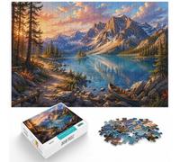 1000 Piece Jigsaw Puzzle for Adults, Lake Tahoe USA Landscape Painting | For quiet Christmas days, this adult jigsaw puzzle with 1000 pieces fits long December evenings.