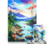 1000 Piece Jigsaw Puzzle for Adults Lakeside Mountain View Lernspiele DIY Spielzeug Tolle Geschenke und Spielzeuge52x38cm