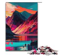 1000 Piece Jigsaw Puzzle for Adults Lakeside Peaks Jigsaw for Educational Game Challenge Toy Artwork Gift 1000 PCS(38x26cm)