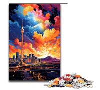1000 Piece Jigsaw Puzzle for Adults Las Vegas Nevada Is Surrounded by SplattersLots of Colour Jigsaw Brain Teaser Puzzle Christmas Birthday Gifts 75x50cm