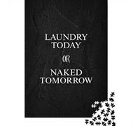 1000 Piece Jigsaw Puzzle for Adults, Laundry Today or Naked Tomorrow