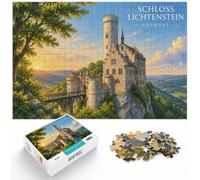 1000 Piece Jigsaw Puzzle for Adults, Lichtenstein Castle German | For a puzzle gift at Christmas: Adult jigsaw puzzle with 1000 pieces suits quiet moments between celebrations.