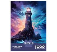 1000 Piece Jigsaw Puzzle for Adults Lighthouse at Night Jigsaw for Adults Relaxing Games Stress Reliever Birthday And Unique Gifts 38x26cm/1000pcs